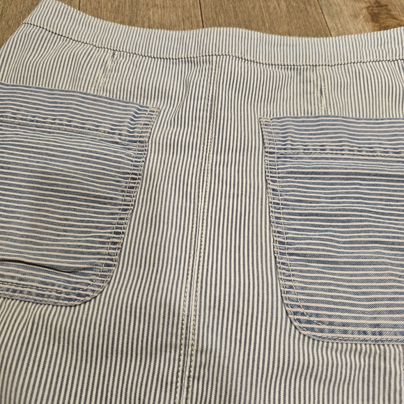 Pilcro Blue and White Striped Mini Skirt - Picture 2 of 7